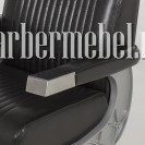Кресло для барбершопа Челленджер черный глянцевый с черным кантом